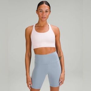 LULULEMON ENERGY LONGLINE BRA *MEDIUM SUPPORT, B-D CUPS IN FLUSH PINK